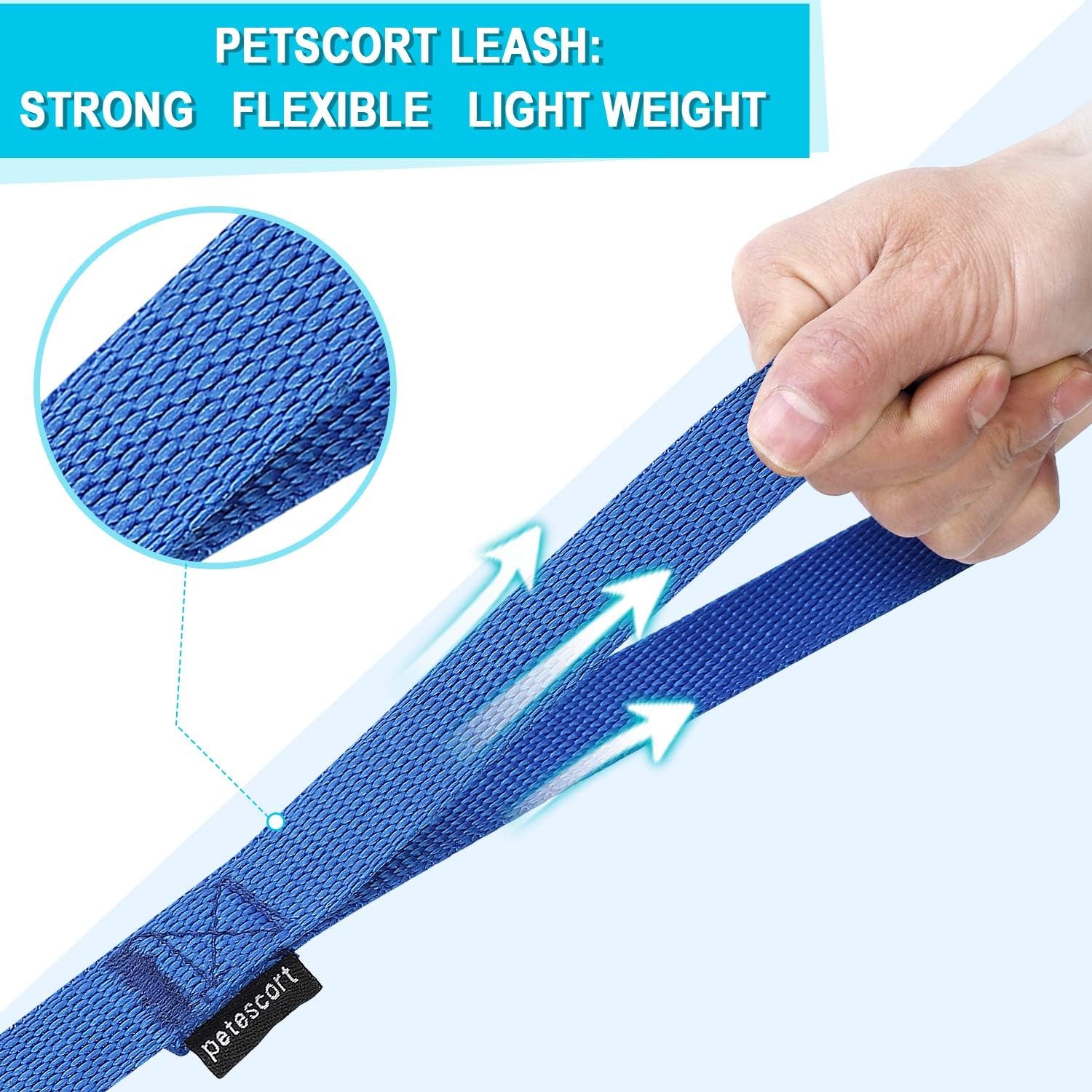 Dog Leashes for Small and Medium Dogs,Strong Durable Dog Leades,5Ft/6Ft/10Ft/15Ft/20Ft/30Ft/50F Long, 3/4 Inch Wide(Blue,5Ft)