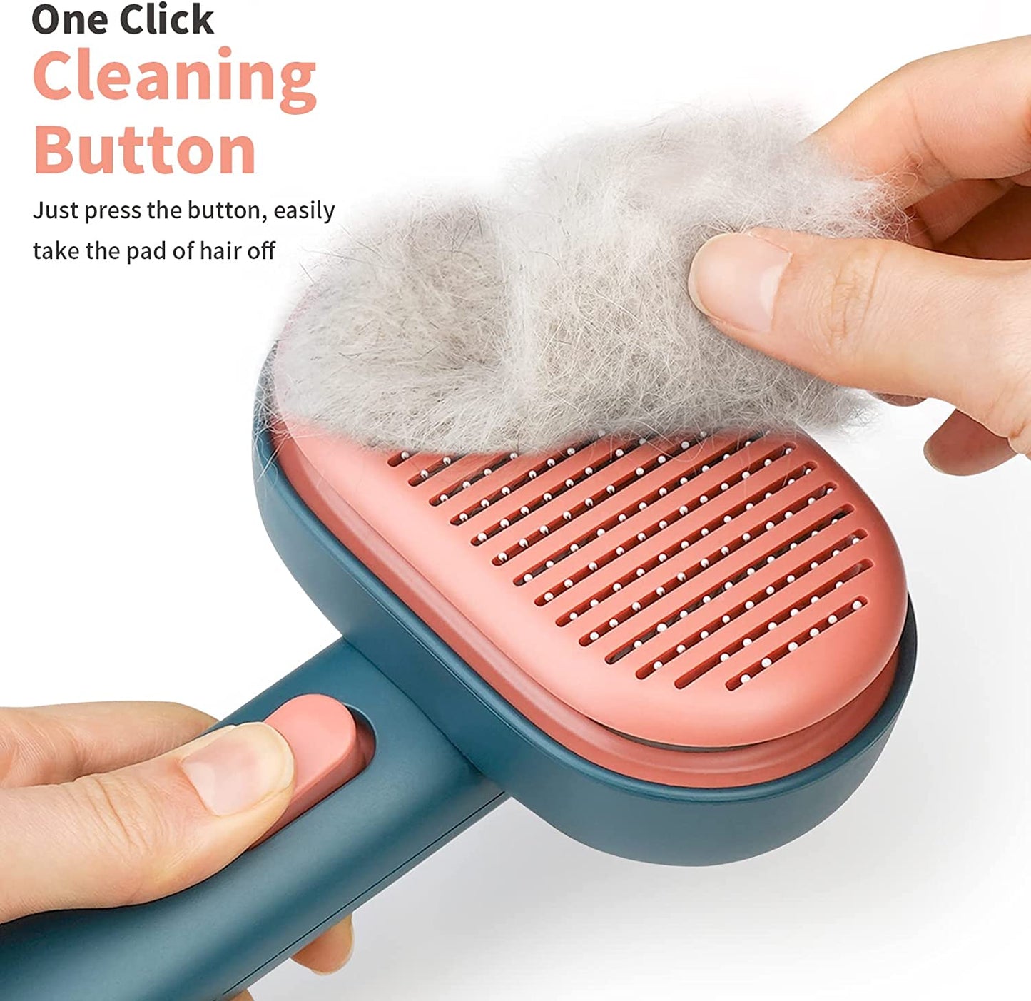 Cat Brush for Shedding, Cat Brushes for Long or Short Haired Cats, Cat Hair Brush Cat Grooming Brush Cat Comb Easily Removes Mats, Tangles, and Loose Fur (Green)