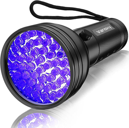 UV Flashlight Black Light UV Lights,  51 LED Ultraviolet Blacklight Pet Urine Detector for Dog Cat Urine,Dry Stains,Bed Bug, Matching with Pet Odor Eliminator