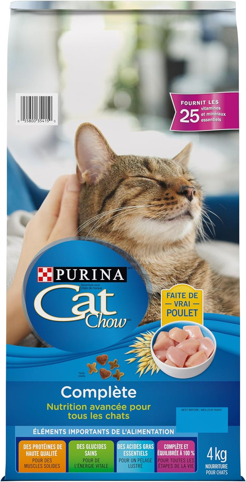 Cat Chow Complete Dry Cat Food, Advanced Nutrition for All Cats, Brown, 4.00 Kg (Pack of 1)