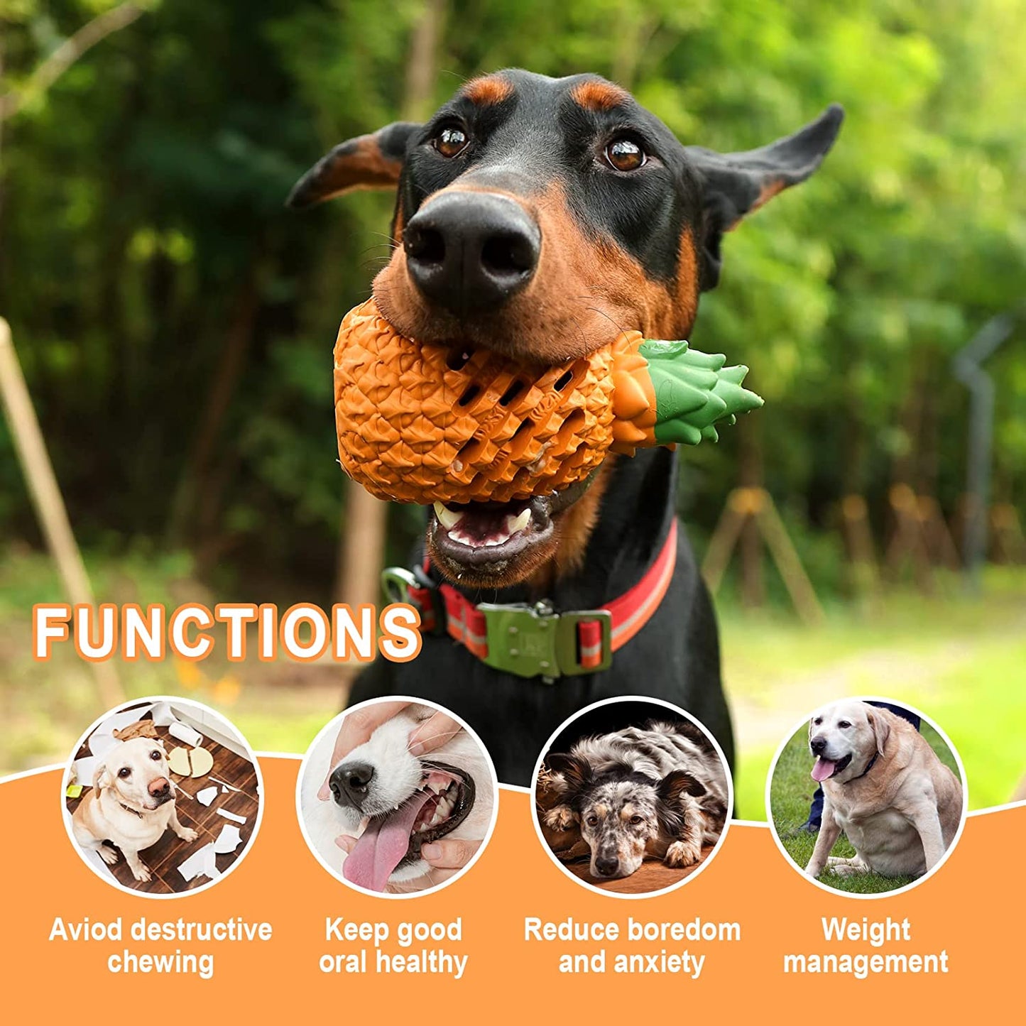 Small Dog Toys,Pineapple Dog Chew Toys,Dog Toys for Small Dogs,Dog Toys for Aggressive Chewers,Interactive Dog Toys