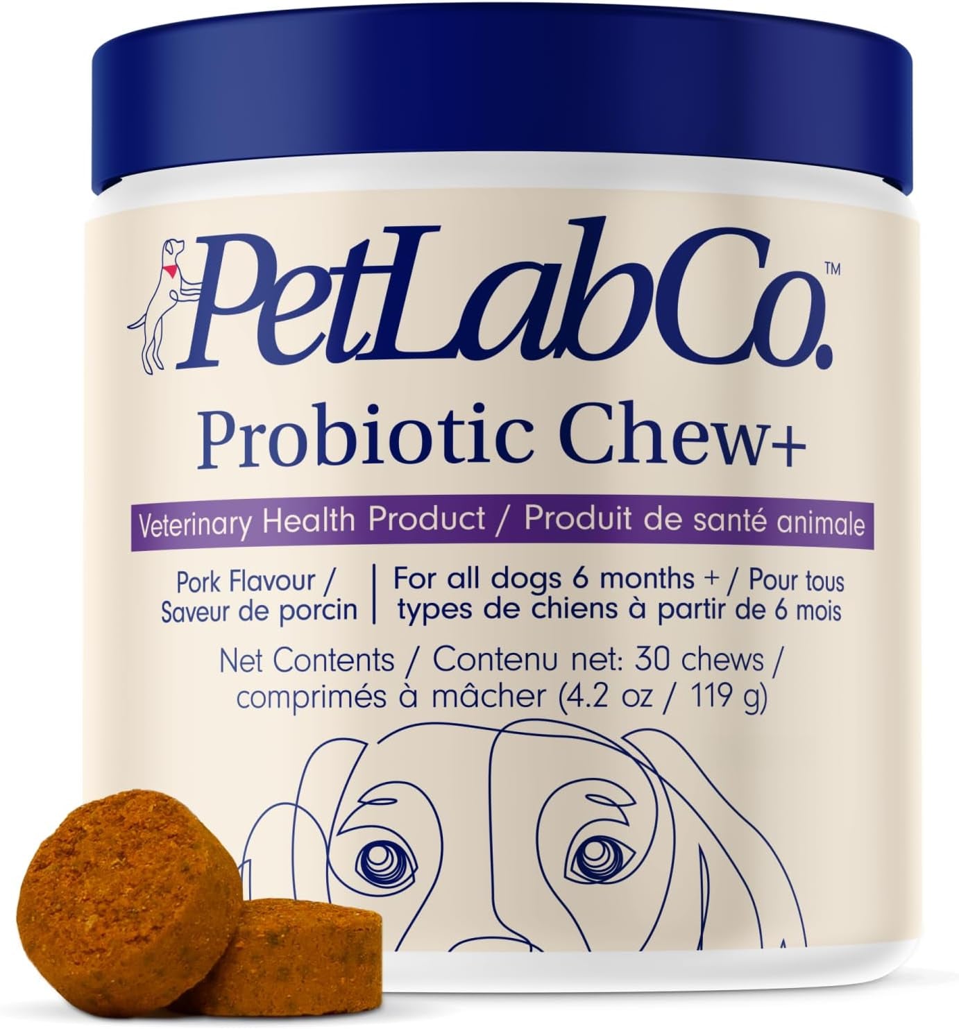 Probiotics for Dogs - Support Gut Health, Itchy Skin, Seasonal Allergies, and Yeast with Each Tasty Chew - Dog Probiotics - Safe for Small, Medium and Large Dogs - Packaging May Vary