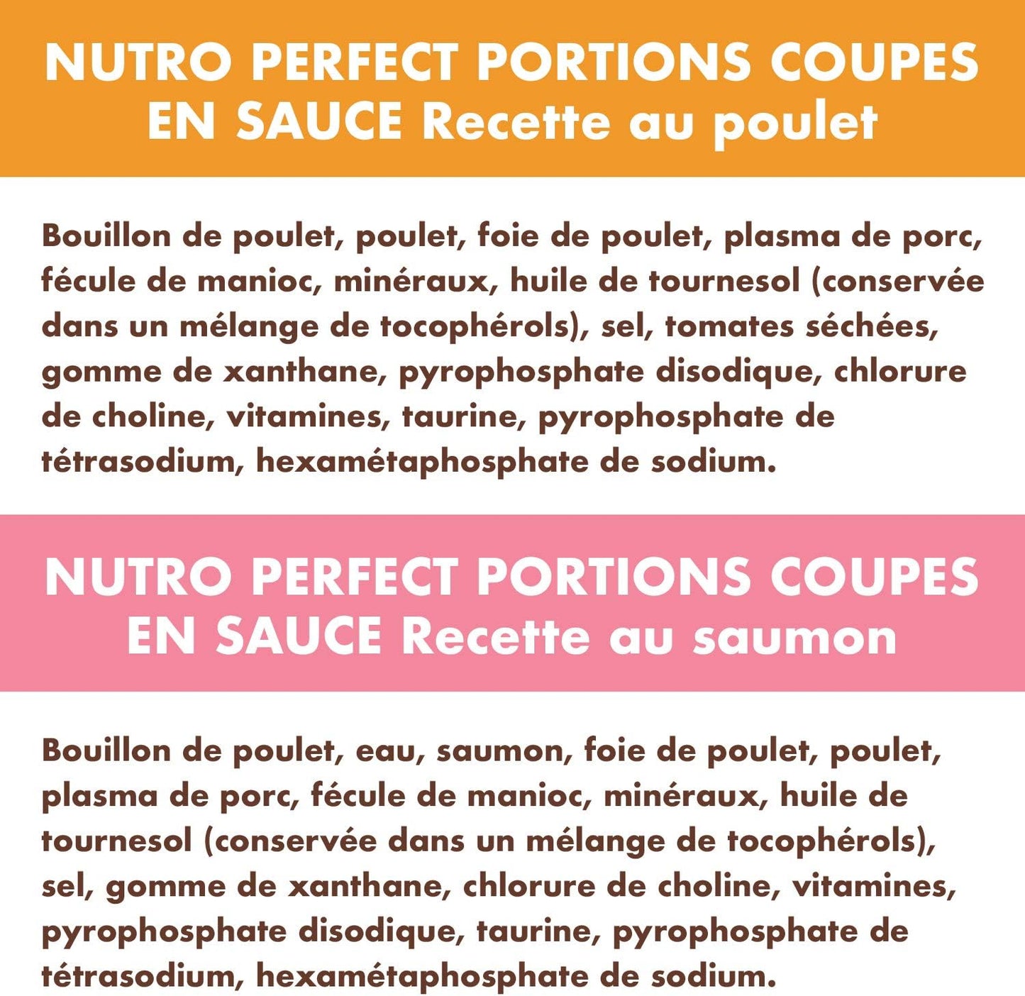 NUTRO Perfect PORTIONS Wet Cat Food, Chicken & Salmon Cuts in Gravy Multipack, 12X75G