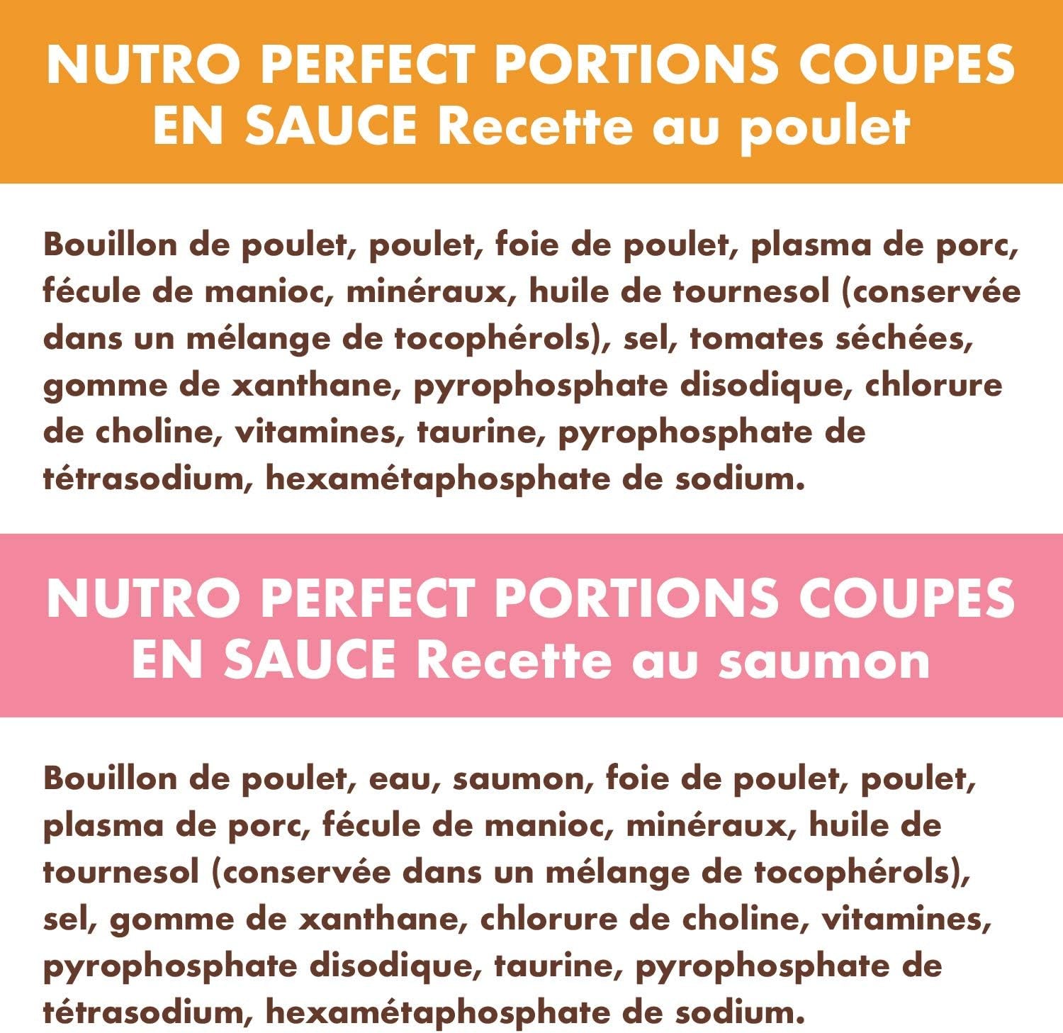 NUTRO Perfect PORTIONS Wet Cat Food, Chicken & Salmon Cuts in Gravy Multipack, 12X75G