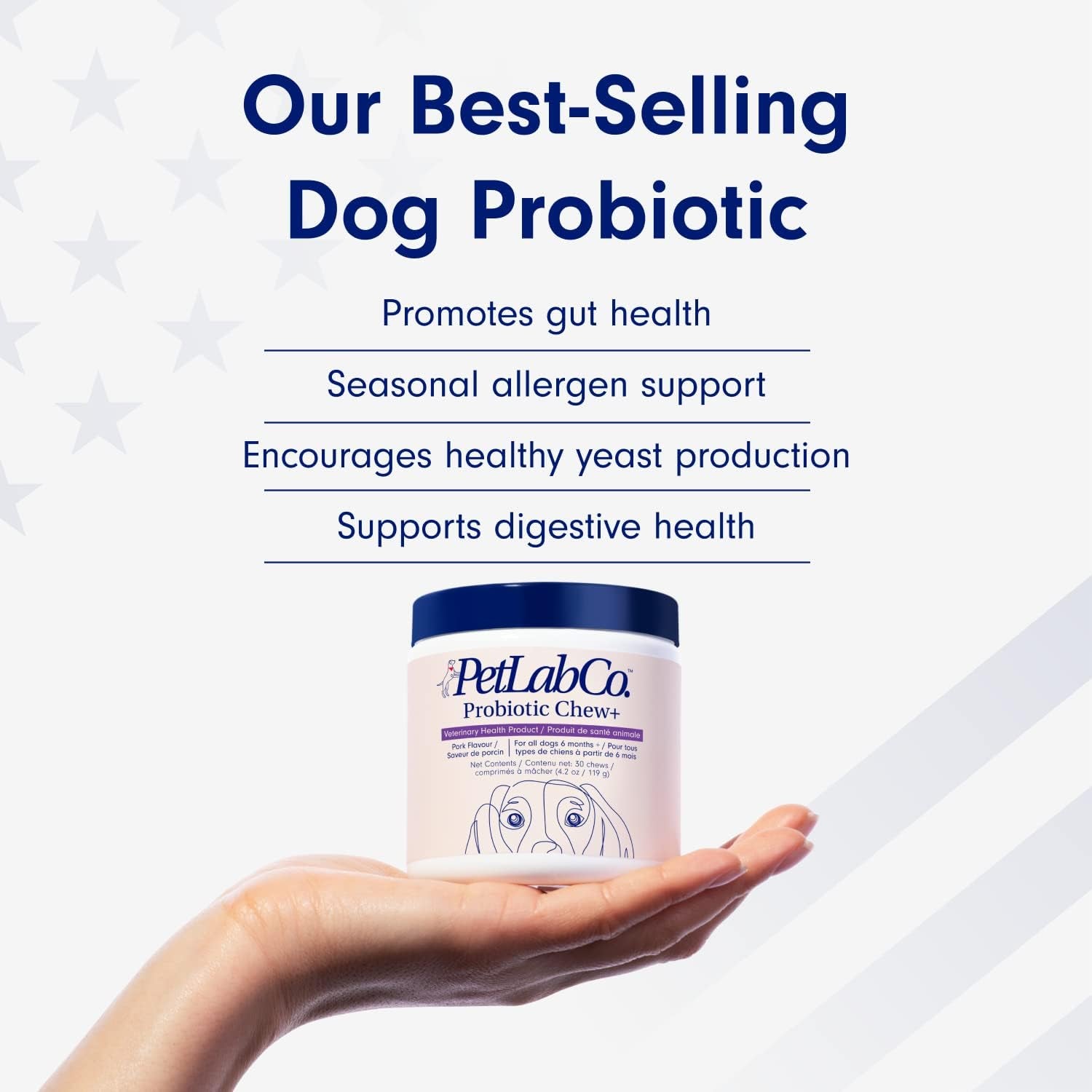 Probiotics for Dogs - Support Gut Health, Itchy Skin, Seasonal Allergies, and Yeast with Each Tasty Chew - Dog Probiotics - Safe for Small, Medium and Large Dogs - Packaging May Vary