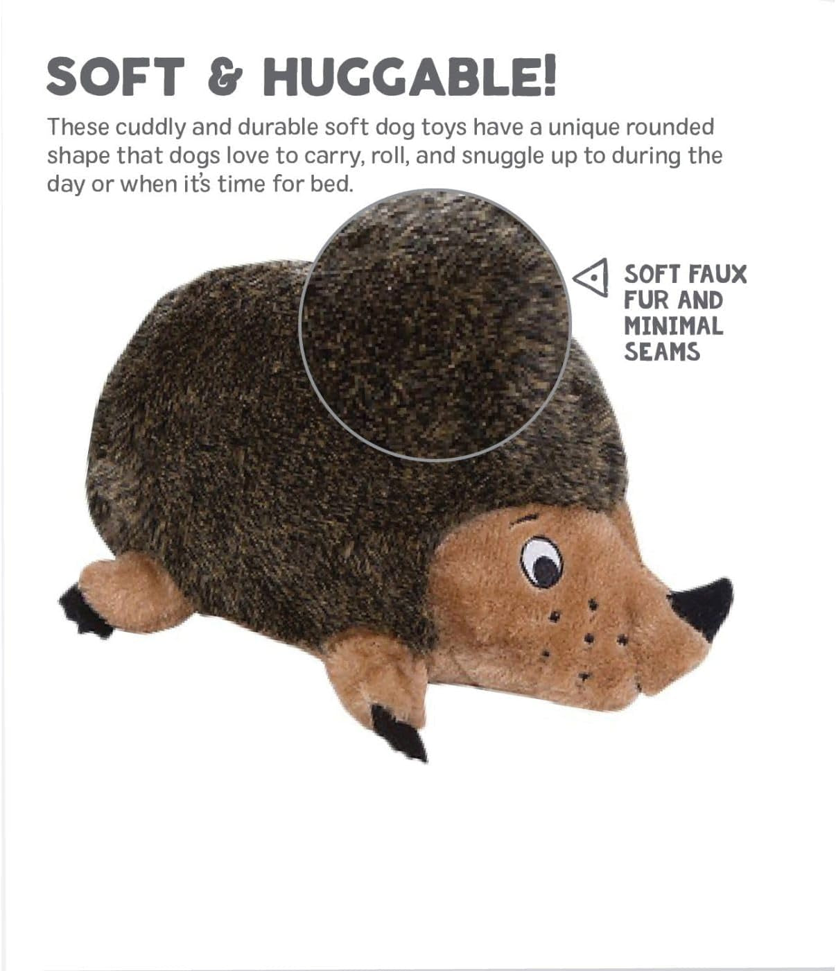 Hedgehogz Plush Dog Toy, Medium