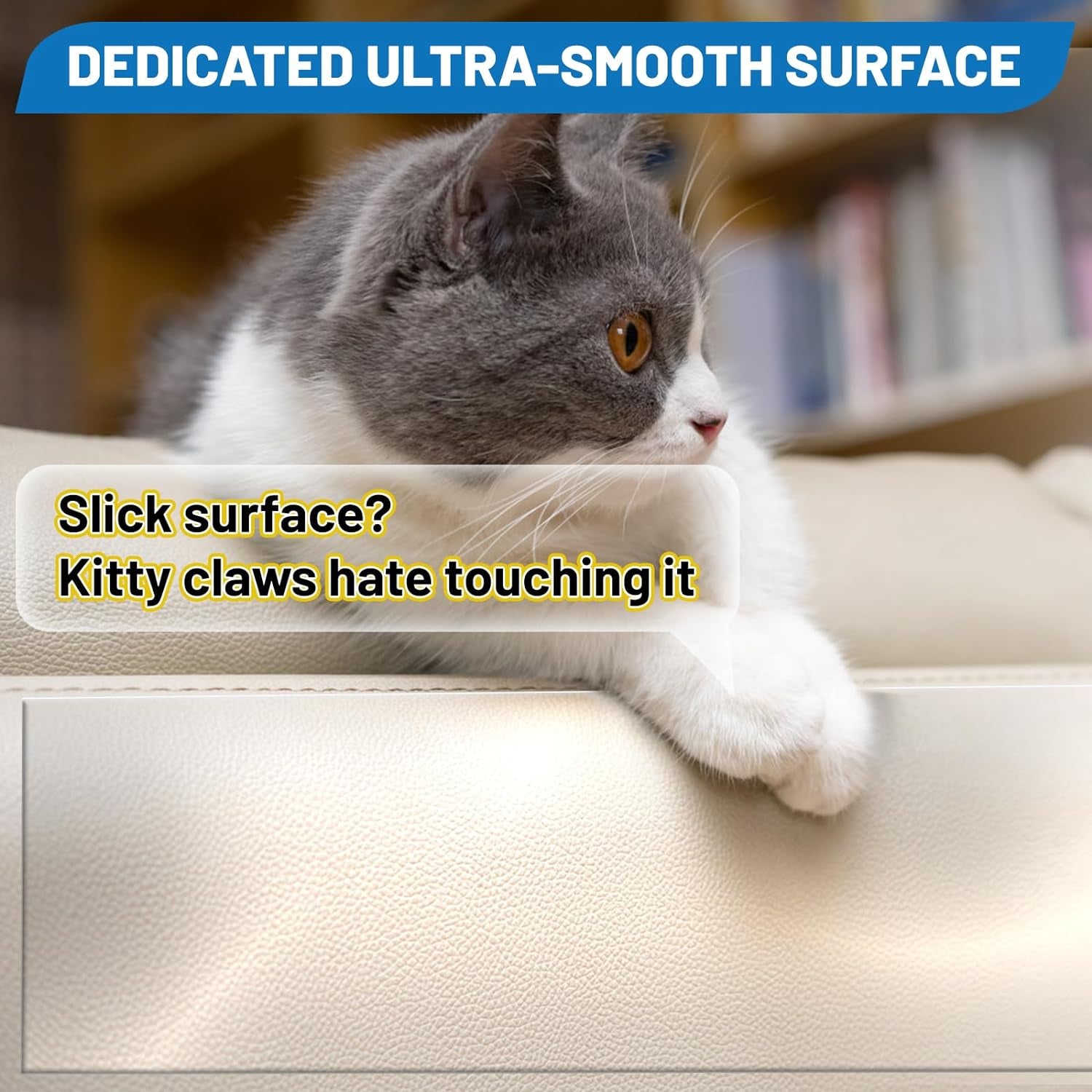 【NO PINS Hurt】 Cat Scratch Furniture Protector-12 Pack Self-Adhesive Single Side Couch Protectors for Cats,Cat Tape Training Couch Corner Guards for Sofa,Anti Cat Scratching Deterren Protectors